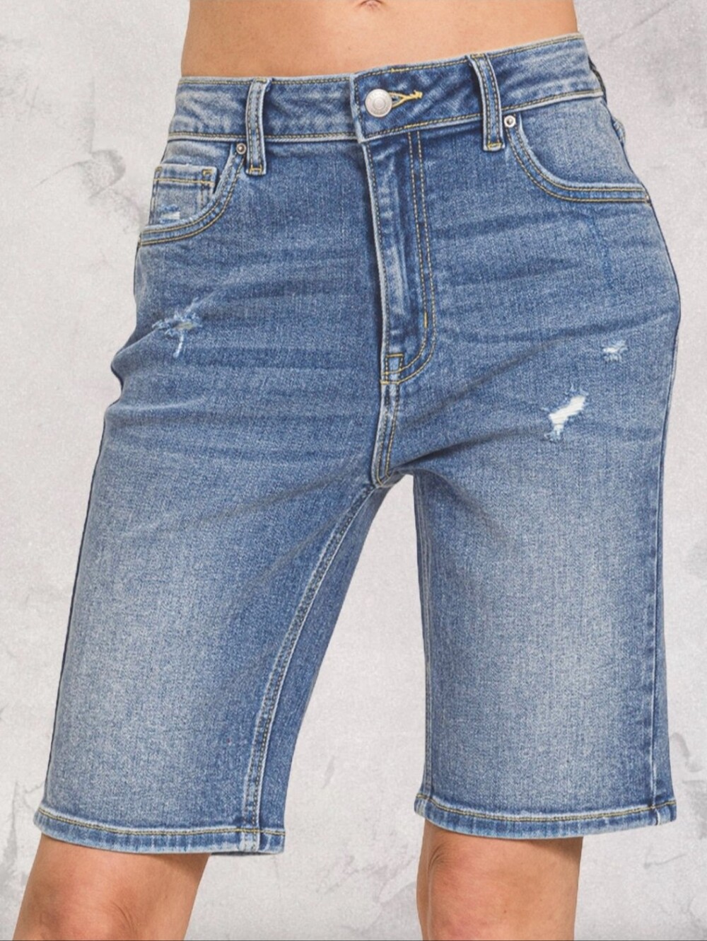 NWT Zenana Denim Bermuda Shorts
